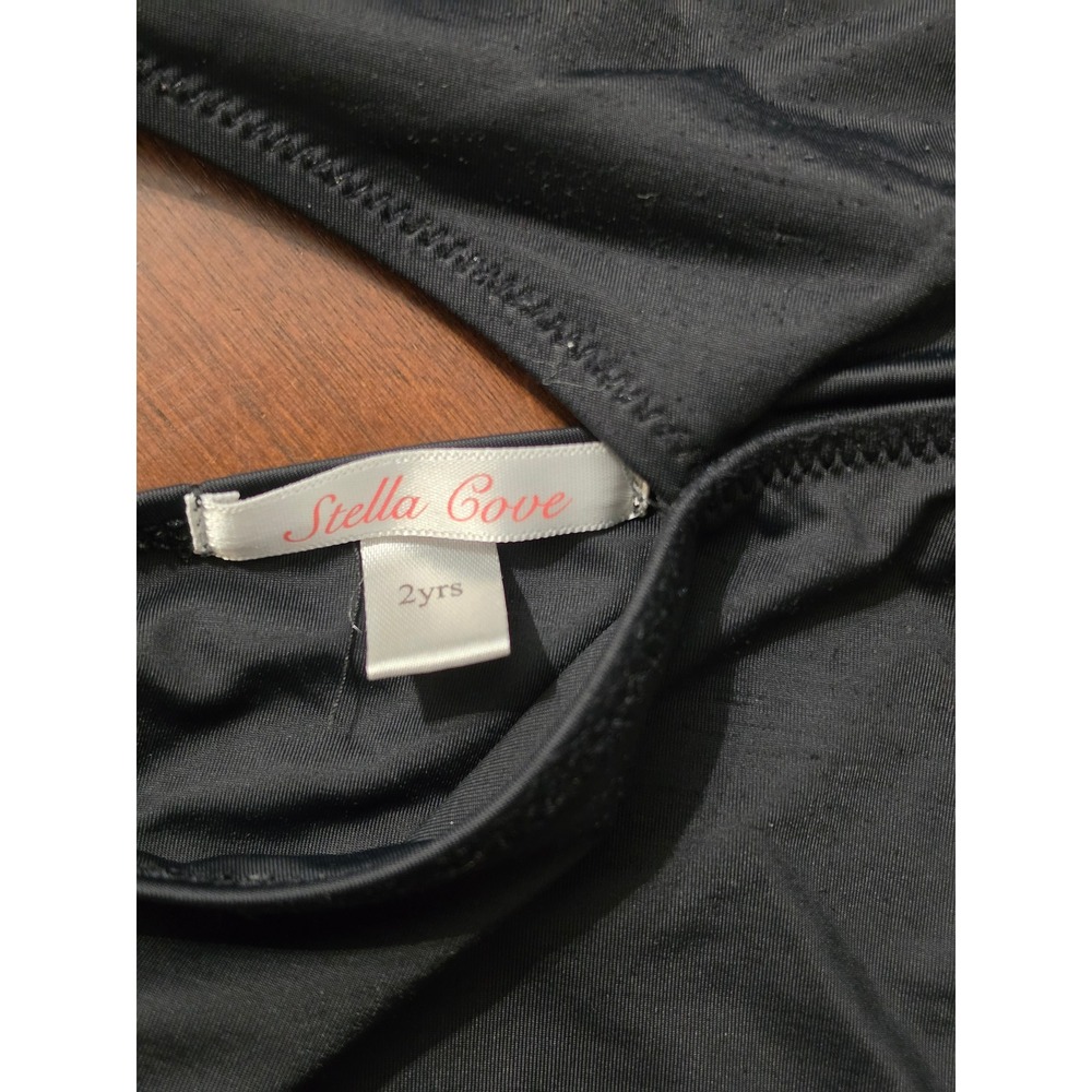 Stella Cove Girls Black One‎ Shoulder Cutout One Piece Swimsuit Size 2Y - Picture 3 of 3